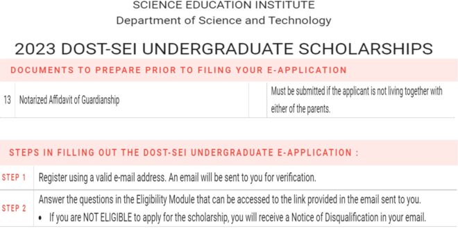 DOST-SEI Undergraduate Scholarship | Balungao Pangasinan Philippines